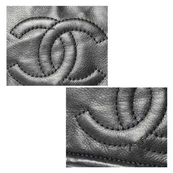 Authentic CHANEL Caviar Large Timeless CC Flap Shoulder Bag Black - Picture 8 of 16